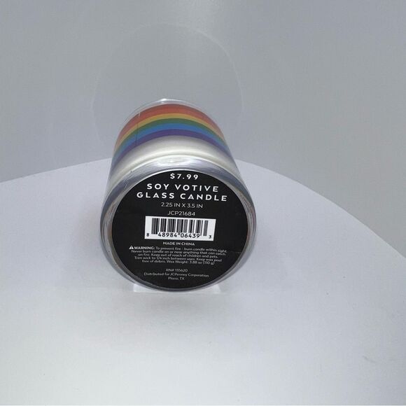 🦋$4 ~ Soy Votive Glass Candle ~ Rainbow ~ New ~ 🌈 - Picture 3 of 4